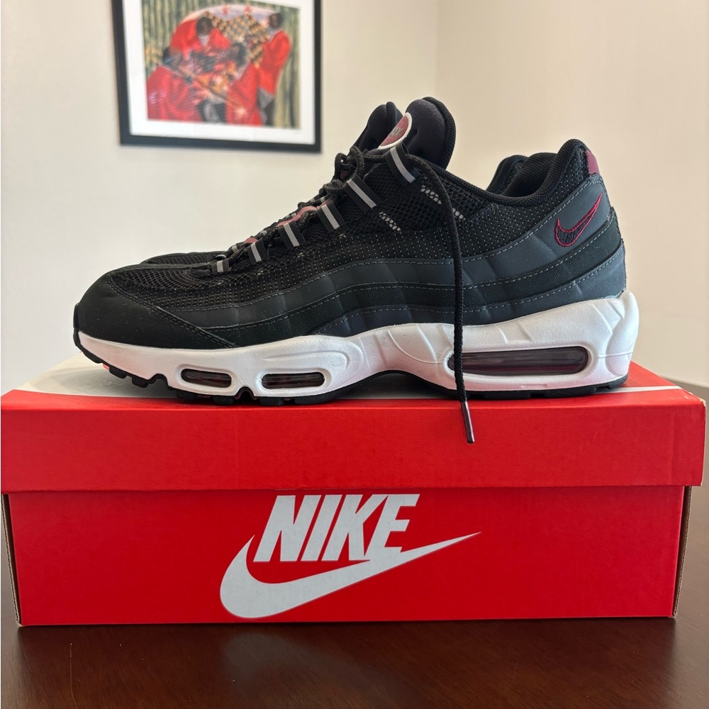 SOLD - Nike Air Max 95 Shoes - Anthracite / Team Red - Size 12 Mens